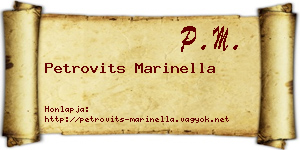 Petrovits Marinella névjegykártya